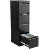 4 Drawer File Cabinet with Lock, Metal Filing Cabinets, Vertical Small Filing Cabinet Steel Lockable Storage Cabinets for Home Office - 3 of 4