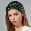 Unique Bargains Women's Velvet Heart Shape Stud Knot Headband 1.18 inch Wide - 2 of 4