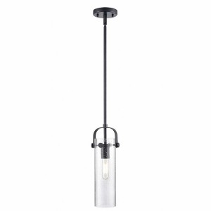 Pilaster II Cylinder - 1 Light Stem Hung Pendant In Industrial Style-14.5 Inches Tall and 5 Inches Wide - 1 of 1
