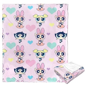 Cartoon Network Powerpuff Girls Raindow Power Silk Touch Throw Blanket 50x60 Inches - 1 of 4