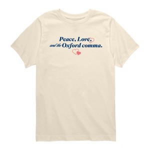 Boys' - Instant Message - Peace Love And The Oxford Comma Short Sleeve Graphic T-Shirt - 1 of 4