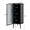 Grungis Bathroom Storage Cabinet,Coner Cabinet with Tempered Glass Door & Storage Shelves,Storage Cabinet for Bathroom - 3 of 4