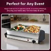 Elite Cuisine 5qt Stainless Steel Electric Buffet Server Food Warmer with 2 Trays - 3 of 4