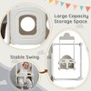 5 in 1 Toddler Slide and Swing Set, Kids Playground Climber Slide Playset with Drawing Whiteboard, Slide, Swing, Storge Space, Climber,Easy Assemble - 4 of 4