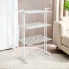 68.1 Inch Tall Foldable 4-Tier Clothes Drying Rack, Steel Rolling Laundry Dryer Stand Easy Assembly Laundry Rack for Indoor Outdoor Use - 4 of 4