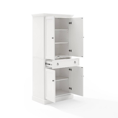 Winston Storage Pantry White - Crosley: Tall Double-Door Cabinet, 5 Shelves, Traditional Style
