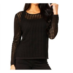 Women's Crochet Crew Neck Top - Angel Apparel - 1 of 2
