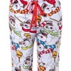 Frosty the Snowman Women's Christmas Tossed Print Sleep Pajama Pants White - 3 of 4