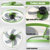 Mayeerty Ceiling Fans with Lights Dimmable LED Embedded installation of thin modern ceiling fans - 3 of 4
