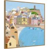 30" x 30" VernazzaItaly by Carla Daly Framed Canvas Wall Art Print - Amanti Art: Coastal City, Modern Decor - 2 of 4