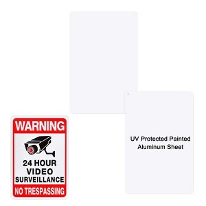 Unique Bargains Aluminum Reflective UV Protected White Blank Metal Signs 2 Pcs - 1 of 4
