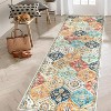 Washable Vintage Oriental Rug, Low-Pile Non-Slip Carpet for Living Room, Bedroom & Home Decor - 3 of 4