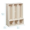 ECR4Kids Streamline 3-Section Toddler Coat Locker with Bench - 2 of 4