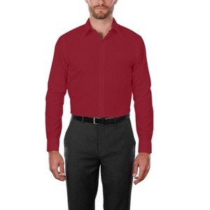 Adam Baker Men's 4-Way Stretch Slim Fit Long Sleeve Solid Dress Shirt - Colors - 1 of 2