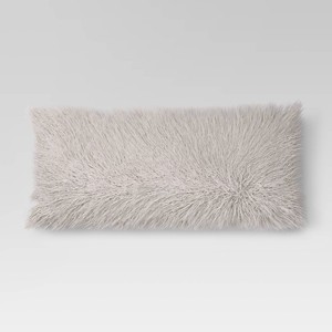 Faux Fur Body Pillow Gray - Opalhouse