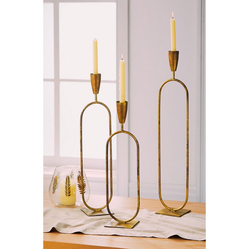 tag Gold Trumpet Taper Candle Holder Tall, 5.75L x 4.75W x 28.75H inches, 2 of 3