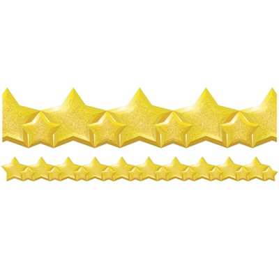 Eureka Stars Extra Wide Deco Trim, 37 Feet (Pack of 6)