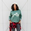 Simply Sage Market Women's Graphic Sweatshirt Jolly Bold Cursive Puff Print - 2 of 4