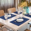 Aoibox Cloth Placemats Set of 6, Cotton Linen Blend Machine Washable Double Layered Durable Heat Resistant Wrinkle Free Thick Fabric Dining Table Mats - 3 of 4