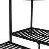 TopComfy Beds Twin XL over Twin XL Metal Bunk Bed with Twin Trundle Solid Build Space Saving Bedroom Furniture for Bedroom, Black, 41.7"*64.6"*92.59" - 3 of 4