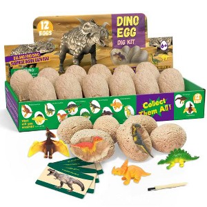 Chaokws Dinosaur Eggs Toys for Kids, Dinosaur Figures Reusable Dinosaur Fossils Surprise Egg Educational Toy Girls Boys Birthday Gifts - 1 of 3