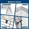 Large Metal Chicken Coop w/Run - Heavy-Duty Outdoor Portable Chicken Tractor with Waterproof Cover, Predator-Proof Poultry Enclosure for Hens, Ducks - 3 of 4