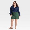 Women's High-Rise Tie-Waist Linen Trouser Shorts - Universal Thread™ - 3 of 3