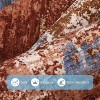 Modern Abstract Rug - Non-Slip TPR Backing Contemporary Carpet Low Pile Thin Soft Floor Mat Non-Shedding Office Open Space Floor Covering - 4 of 4