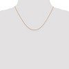 Black Bow Jewelry 0.8mm 14k Rose Gold Solid Diamond Cut Cable Chain Necklace - 3 of 4