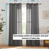 HLC.ME Emily Faux Linen Semi Sheer Light Filtering Grommet Lightweight Window Curtains Drapery Panels, Set of 2 - 2 of 4