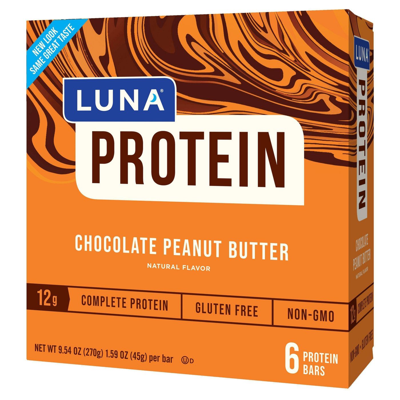 LUNA Protein Chocolate Peanut Butter Nutrition Bars - 6ct - image 1 of 5