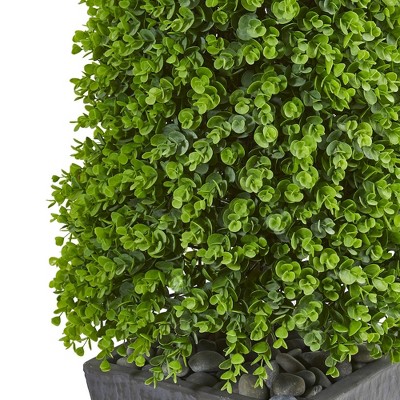 57" Green Eucalyptus Topiary in Slate Planter