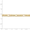 Black Bow Jewelry Men's 5.75mm, 14k Yellow Gold, Hollow Figaro Chain Bracelet - 4 of 4