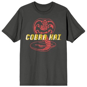 Cobra Kai Snake Art Women's Charcoal T-Shirt - 1 of 3