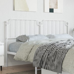vidaXL Metal Headboard White 70.9" - 1 of 4
