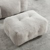 Bean Bag Chair Modern with Ottoman for Living Room and Bedroom 36.6in Wide-3irtyhousy - 3 of 4