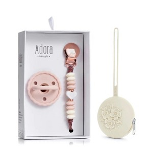 La’dore Silicone Baby Pacifier Gift Set – Silicone Pacifier, Mini Pacifier Clip & Travel Case – BPA-Free, Newborn Safe, Self-Soothing Essentials - 1 of 4