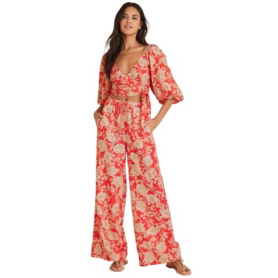 VENUS Womens Linen Wrap Top