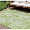 Green And Ivory Abstract Washable Indoor Outdoor Area Rug - 2 of 4