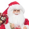 Season's Designs 24" Red and Gold Standing Santa with Bell Hanging Figurine Christmas Indoor Decor for Mantel and Tabletop Plastic - 2 of 4