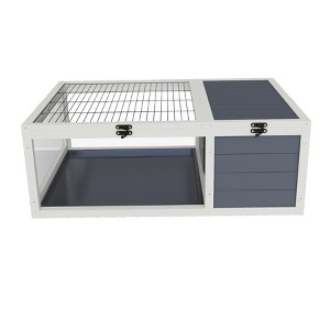 Gulches 39.5 Inch Wooden Tortoise House with Three Acrylic Windows and Two Waterproof Trays - 1 of 4