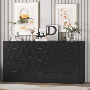 9 Drawer Dresser, 63" Dresser for Bedroom with Power Outlet, Modern Drawer for Hallway, Living Room - 1 of 4