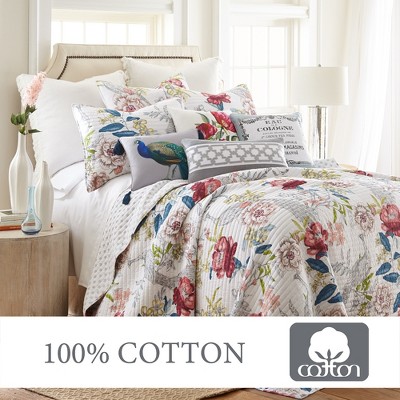 Montecito 2-Piece Multicolor Floral Cotton Twin/Twin XL Quilt Set