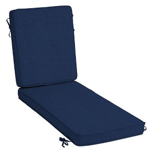 Chaise longue in tessuto rosso ALSTEN