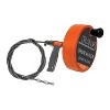 DrainX® Heavy-Duty-Steel Pro Drum Drain Auger, 25 Ft., with Work Gloves and Carrying Pouch in Orange - 4 of 4