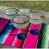 Dos Sueños Mexican Hand Blown  Margarita Glasses - Aqua Rim - 16oz - Set of 4 - 2 of 4