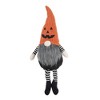 Whisen Fabric Sitting Gnome with Orange Knit Hat, Halloween Decoration - Black & Orange - 4 of 4