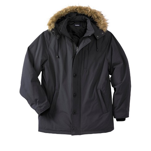 Boulder Creek By Kingsize Men's Big & Tall Fleece-lined Parka With  Detachable Hood And 6 Pockets Coat : Target