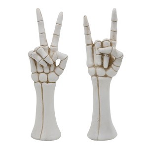 Transpac Halloween Decorative Sculpture White Resin Tabletop Object for Indoor Use Unique Halloween Decoration Gift - 1 of 1