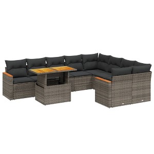 vidaXL Garden Sofa Set Grey - 1 of 4